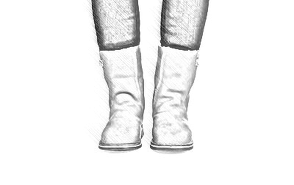 Hand Drawn Pig Pattern Print Men Women Leather Boots main image 1