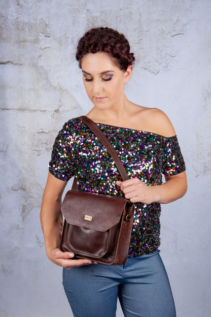 Box Satchel - Cigar Brown