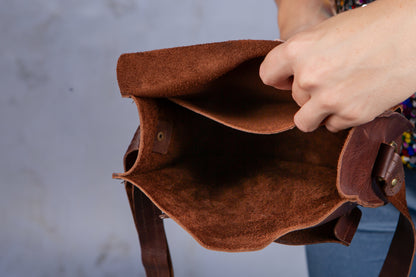 Box Satchel - Cigar Brown