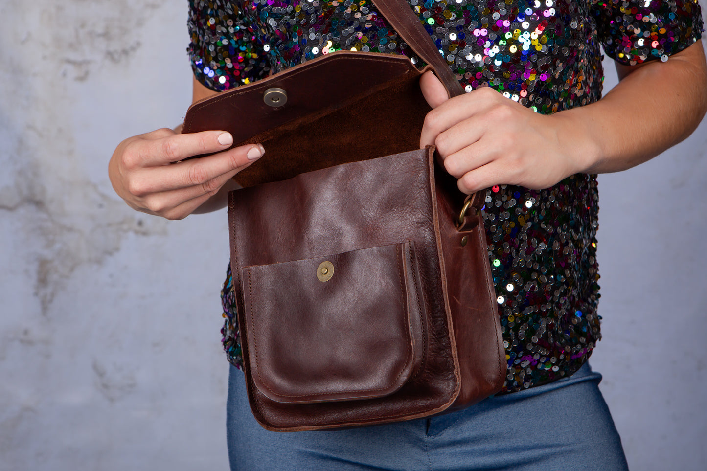 Box Satchel - Cigar Brown
