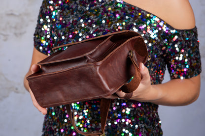 Box Satchel - Cigar Brown