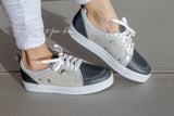 Fleur Sneaker - Navy Glitter