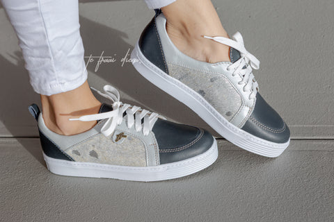 Fleur Sneaker - Navy Glitter