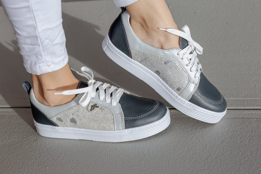 Fleur Sneaker - Navy Glitter