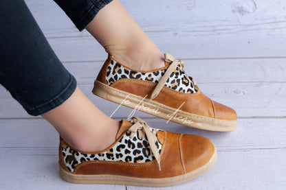 Gerdi Sneaker - Toffee & Jaguar on White