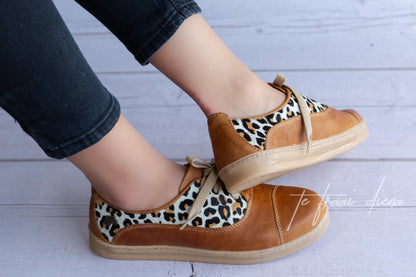 Gerdi Sneaker - Toffee & Jaguar on White