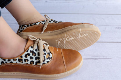 Gerdi Sneaker - Toffee & Jaguar on White