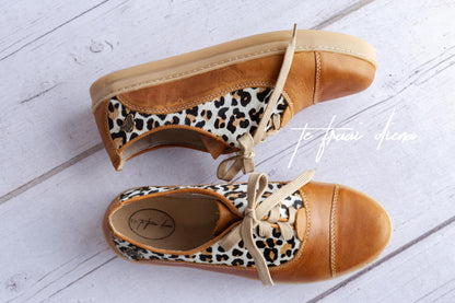 Gerdi Sneaker - Toffee & Jaguar on White