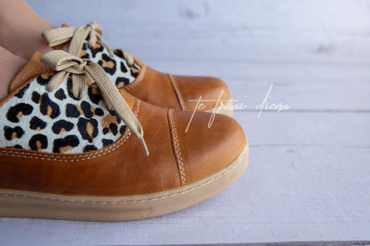 Gerdi Sneaker - Toffee & Jaguar on White