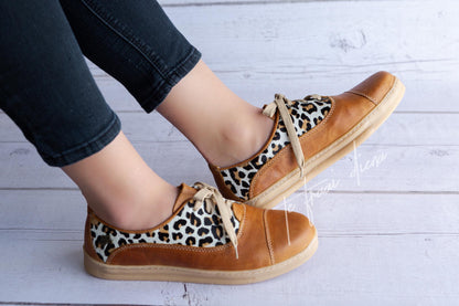 Gerdi Sneaker - Toffee & Jaguar on White