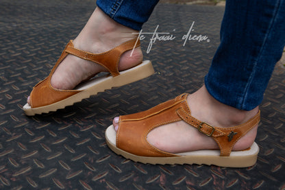 Izette - Toffee (Elevated Sole)