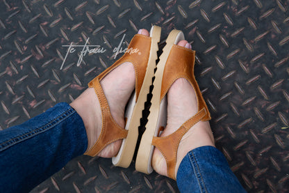 Izette - Toffee (Elevated Sole)