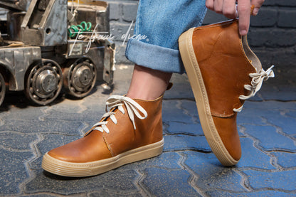 Men's Lace Up Sneaker Boot - Toffee
