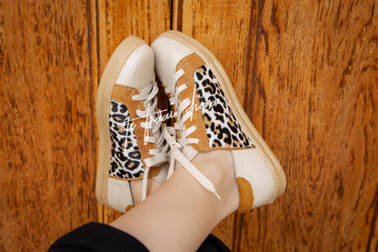 Nienke Sneaker - Cream, Toffee & Jaguar