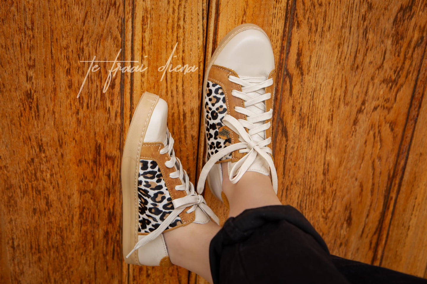 Nienke Sneaker - Cream, Toffee & Jaguar