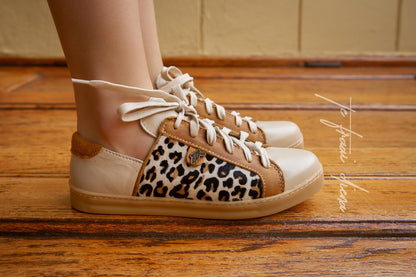 Nienke Sneaker - Cream, Toffee & Jaguar