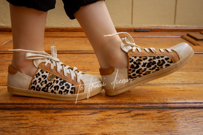 Nienke Sneaker - Cream, Toffee & Jaguar