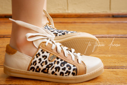 Nienke Sneaker - Cream, Toffee & Jaguar