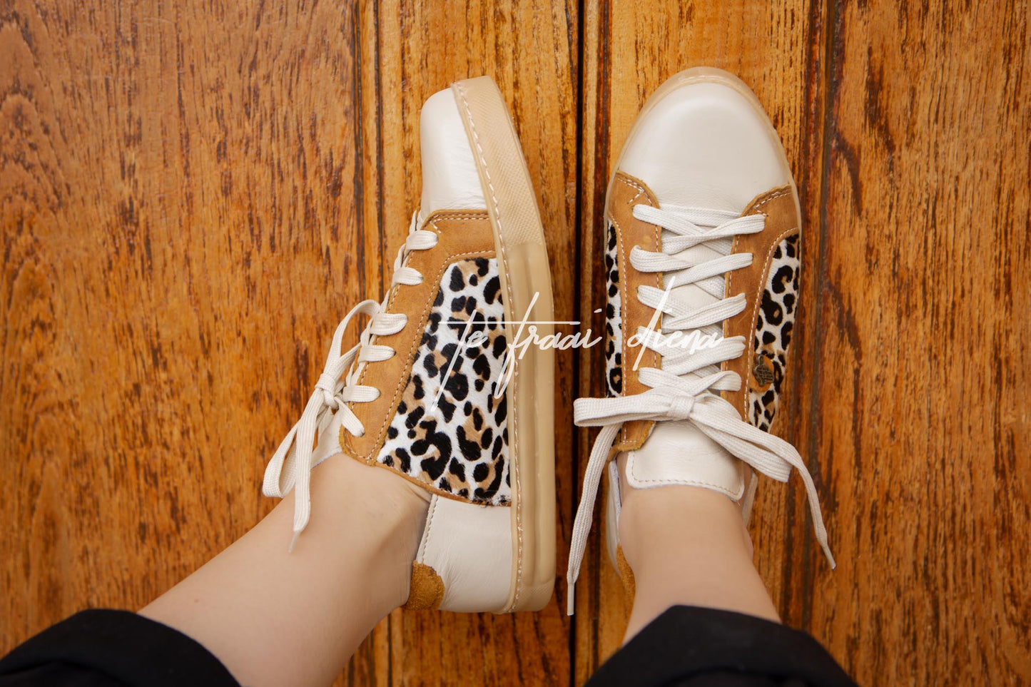 Nienke Sneaker - Cream, Toffee & Jaguar