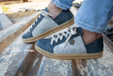 Nienke Sneaker - Denim & Silver Nguni