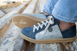 Nienke Sneaker - Denim & Silver Nguni