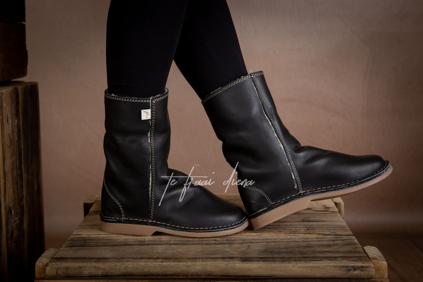 Stella - Black (Beige Sole)