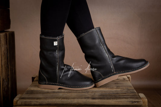 Stella - Black (Beige Sole)