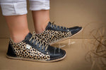 Vellie Sneaker - Leopard & Black