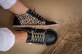 Vellie Sneaker - Leopard & Black