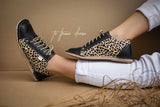 Vellie Sneaker - Leopard & Black